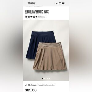 Athleta Girl School Day Skort. Medium 8-10. Lot of two.  Good used condition.